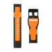 Urban Armor Gear Civilian Strap - изключително здрава силиконова каишка за Samsung Galaxy Watch и други часовници (22мм) (черен-оранжев) 3