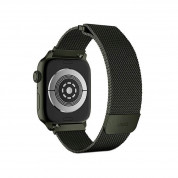 Uniq Dante Milanese Magnetic Stainless Steel Band - стоманена, неръждаема каишка за Apple Watch 42мм, 44мм, 45мм, Ultra 49мм (зелен) 1