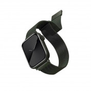 Uniq Dante Milanese Magnetic Stainless Steel Band - стоманена, неръждаема каишка за Apple Watch 38мм, 40мм, 41мм (зелен)