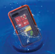 Krusell SEaLABox L - универсален водоустойчив калъф за iPhone и мобилни телефони (червен) 5