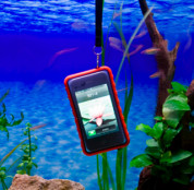 Krusell SEaLABox L - универсален водоустойчив калъф за iPhone и мобилни телефони (червен) 9