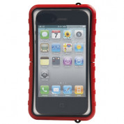 Krusell SEaLABox L - универсален водоустойчив калъф за iPhone и мобилни телефони (червен)