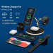 JC Y Stand 3-in-1 Wireless Charger - тройна поставка (пад) за безжично зареждане за iPhone с MagSafe, Apple Watch, AirPods Pro и Qi съвместими мобилни устройства (черен) 5