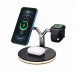 JC Y Stand 3-in-1 Wireless Charger - тройна поставка (пад) за безжично зареждане за iPhone с MagSafe, Apple Watch, AirPods Pro и Qi съвместими мобилни устройства (черен) 1