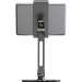 JC Tablet Holder LED Lamp Stand - сгъваема алуминиева поставка за мобилни телефони и таблети до 13 инча с LED подсветка (черен) 2