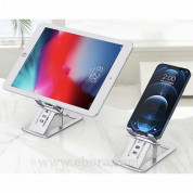 JC Slender Slim Aluminum Desktop Stand - настолна сгъваема алуминиева поставка за мобилни телефони и таблети (сив) 1