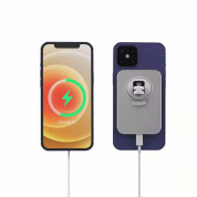 JC MagSafe Wireless Car Charger Vent 15W - поставка за радиатора на кола с безжично зареждане за iPhone с MagSafe (бял) 3