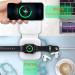 JC 2-in-1 MagSafe Wireless Charger - двойна поставка (пад) за безжично зареждане на iPhone с Magsafe, Apple Watch и Qi съвместими устройства (бял) 7