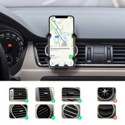 Ugreen Gravity Drive Car Vent Mount - поставка за радиатора на кола за смартфони с ширина от 65 до 80 мм (черна) 5