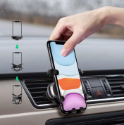 Ugreen Gravity Drive Car Vent Mount - поставка за радиатора на кола за смартфони с ширина от 65 до 80 мм (черна) 2