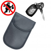 Vertical Faraday Signal Blocking RFID Car Keys Pouch - вертикален джоб (фарадеев кафез) за блокиране на сигнали и RFID защита (черен)