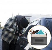 Horizontal Faraday Signal Blocking RFID Car Keys Pouch - хоризонтален джоб (фарадеев кафез) за блокиране на сигнали и RFID защита (черен) 8