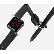 Ringke Rubber One Silicone Band - силиконова каишка за Apple Watch 42мм, 44мм, 45мм (черен) 2