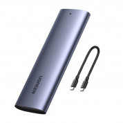 Ugreen USB-C External M.2 SATA SSD USB 3.2 Gen 2 Enclosure - външна кутия с USB-C за M.2 SATA SSD дискове (сив)