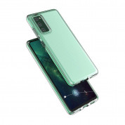 Spring TPU Gel Cover Case - силиконов (TPU) калъф за Samsung Galaxy S21 FE (прозрачен-черен)  2