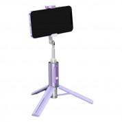 Baseus Traveler Bluetooth Tripod Selfie Stick (ZPBL000005) - разтегаем безжичен селфи стик и трипод за мобилни телефони (лилав) 6