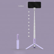 Baseus Traveler Bluetooth Tripod Selfie Stick (ZPBL000005) - разтегаем безжичен селфи стик и трипод за мобилни телефони (лилав) 15