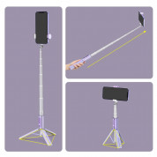 Baseus Traveler Bluetooth Tripod Selfie Stick (ZPBL000005) - разтегаем безжичен селфи стик и трипод за мобилни телефони (лилав) 10
