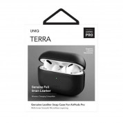 Uniq Terra Genuine Leather Case for Apple AirPods Pro (black) 6