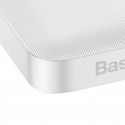 Baseus Bipow Digital Display Power Bank 15W 10000mAh (PPDML-I02) - външна батерия с два USB-A и един USB-C изходи и технология за бързо зареждане (бял) 5