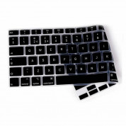 JC Keyboard Silicone Cover - силиконов протектор за клавиатурата на MacBook Air 13 (2020) (EU стандарт) (черен) 1