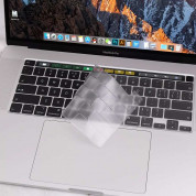 JC Keyboard Silicone Cover - силиконов протектор за клавиатурата на MacBook Pro 13 (2020) (EU стандарт) (прозрачен-мат) 3