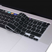 JC Keyboard Silicone Cover - силиконов протектор за клавиатурата на MacBook Pro 13 M2 (2022), Pro 13 M1 (2020), Pro 13 Intel (2020), MacBook Pro 16 (2019)  (EU стандарт) (черен) 2