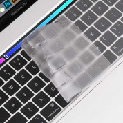JC Keyboard Silicone Cover - силиконов протектор за клавиатурата на MacBook Pro 14, MacBook Pro 16 (2021) (EU стандарт) (прозрачен-мат) 1