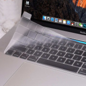 JC Keyboard Silicone Cover - силиконов протектор за клавиатурата на MacBook Pro 14, MacBook Pro 16 (2021) (EU стандарт) (прозрачен-мат) 2