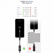 AV-Line Digital Display Lightning USB Cable - USB Lightning кабел с измерване на ток, напрежение и консумация за iPhone, iPad и iPod с Lightning порт (черен) 3