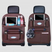Foldable Mini Shelf Multifunctional Car Seat Organizer (coffee) 1