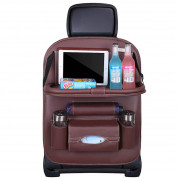 Foldable Mini Shelf Multifunctional Car Seat Organizer (coffee)