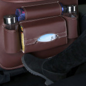 Foldable Mini Shelf Multifunctional Car Seat Organizer (coffee) 4