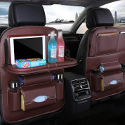 Foldable Mini Shelf Multifunctional Car Seat Organizer (coffee) 6