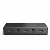 Ugreen KVM 4-Port HDMI 4K 60Hz Switch Box - 4-портов HDMI превключвател за компютри и монитори с 4 USB-A и 4 USB Type B порта (черен) 2