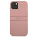 Guess Saffiano PU Leather Hard Case - дизайнерски кожен кейс за iPhone 13 (розов) 2