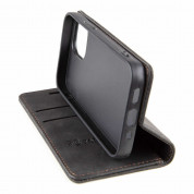 Tactical Xproof Flip Case - кожен калъф с поставка и отделение за кр. карти за iPhone 13 mini (черен) 2
