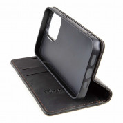Tactical Xproof Flip Case - кожен калъф с поставка и отделение за кр. карти за iPhone 13 Pro (черен) 2