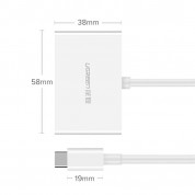 Ugreen USB-C to VGA and HDMI 4K Adapter - адаптер за свързване от USB-C към VGA и HDMI 4K (бял) 9
