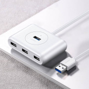 Ugreen USB-A 3.0 Hub 4-port - 4-портов USB 3.0 хъб за компютри и лаптопи с USB-A (100 см) (бял) 1
