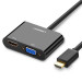 Ugreen HDMI to HDMI and VGA 4K Adapter - HDMI към HDMI и VGA адаптер с 3.5 аудио изход и microUSB вход (черен) 1