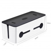 Ugreen Cable Organizer Box Size L - кабелна кутия и органайзер за кабели, захранвания и други (бял) 2
