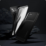 Spigen Rugged Armor Case - тънък качествен силиконов (TPU) калъф за Samsung Galaxy S21 FE (черен) 8