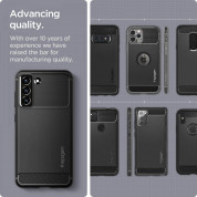 Spigen Rugged Armor Case - тънък качествен силиконов (TPU) калъф за Samsung Galaxy S21 FE (черен) 13