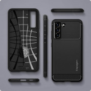 Spigen Rugged Armor Case - тънък качествен силиконов (TPU) калъф за Samsung Galaxy S21 FE (черен) 10