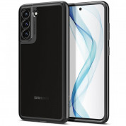 Spigen Optik Crystal Case - тънък силиконов (TPU) калъф за Samsung Galaxy S21 FE (сив-прозрачен) 1