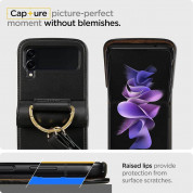 Spigen Linear Leather Case - кожен калъф за Samsung Galaxy Z Flip 3 5G (черен) 3