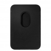 Spigen Valentinus MagSafe Card Holder - кожен портфейл (джоб) за прикрепяне към iPhone с MagSafe (черен) 2