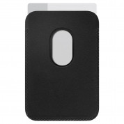 Spigen Valentinus MagSafe Card Holder - кожен портфейл (джоб) за прикрепяне към iPhone с MagSafe (черен) 4