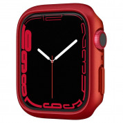 Spigen Thin Fit Case - качествен твърд кейс за Apple Watch 7 45мм (червен) 2